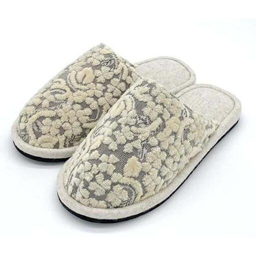 金華山織 うだつ型 スリッパ ベージュ 1足 約23.5cm～26.5cm クローバー 株式会社中矢パイル【KSK4】