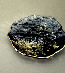 豆皿 口金ロック グラデーションブラック ［NF165］