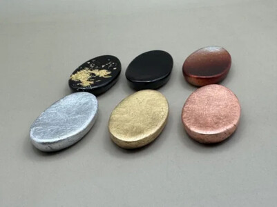 箸置き 小判 漆黒金箔［NF228］