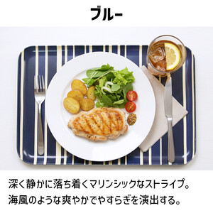 TATSU-CRAFT マグネットトレー L 39cm トリノストライプ BL ブルー すべり止め付き ［Tk1118］