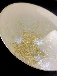 フラットプレート(D) 古代塗り金箔漆白［NF214］