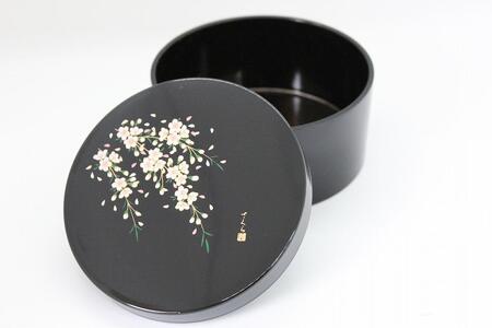 紀州漆器 ボンボニエール 黒 桜さくら【NT8】