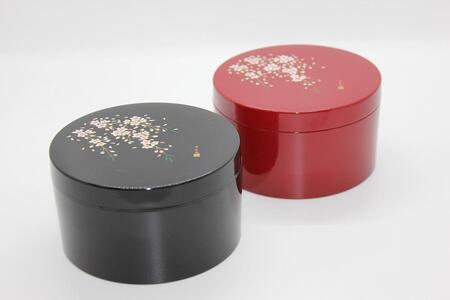 紀州漆器 ボンボニエール 黒 桜さくら【NT8】