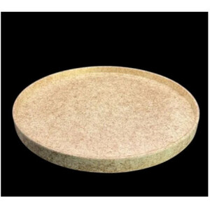 木製 丸トレイ 乱糸（マット仕上げ）漆白［NF67］