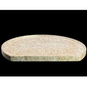 木製 半月トレイ 乱糸（マット仕上げ）純白［NF72］