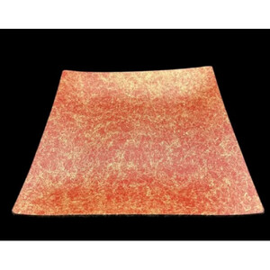 波スクエアプレート L 乱糸（マット仕上げ）本朱［NF79］