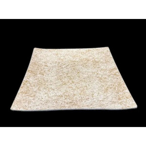 波スクエアプレート S 乱糸（マット仕上げ）純白［NF84］