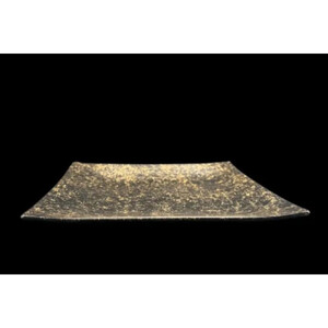 波スクエアプレート S 乱糸（マット仕上げ）漆黒［NF85］