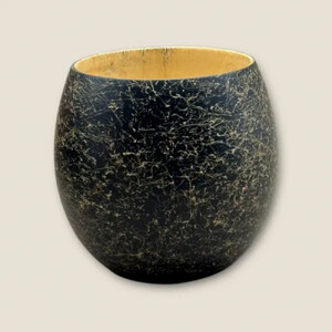 木製 エッグカップ 乱糸マット仕上げ 漆黒［NF119］
