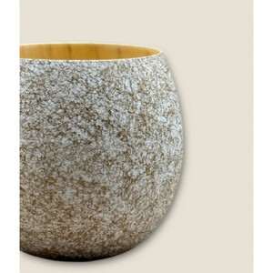 木製 エッグカップ 乱糸マット仕上げ 純白［NF121］