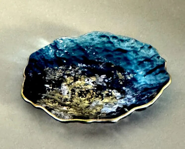 豆皿 口金ロック グラデーションブルー ［NF162］