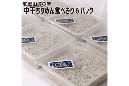 しらす 【高級】中干ちりめん「食べきりサイズ90g」6パックセット【紀州グルメ市場】