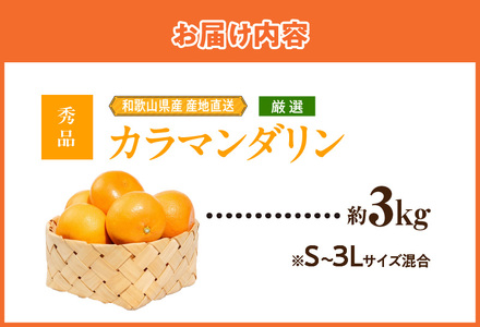 ZE6500_【2026年先行予約】和歌山県産 カラマンダリン 3kg 秀品