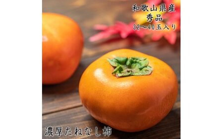 AB6803_【先行予約】【秋の美味】【和歌山ブランド】濃厚たねなし柿 秀品 M~2Lサイズ 約7.5kg入り