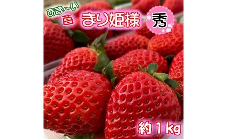 BD6030n_【先行予約】あま~い! 和歌山産 ブランド苺 「 まりひめ 」 秀品 1kg (250g×4パック) ギフトにも!