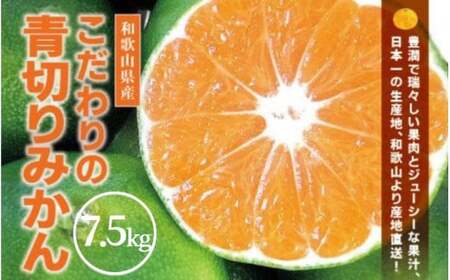 青切り みかん 7.5kg / 極早生 極早生みかん 温州みかん 甘い 家庭用 和歌山 柑橘 ※2026年9月下旬～10月順次発送 ※北海道・沖縄・離島への配送不可 【nuk001-r-7d5D】