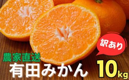 農家直送 有田 みかん 訳あり 10kg 光センサー 選別 / 温州みかん 有田みかん 甘い 家庭用 和歌山 柑橘 ※11月中旬～1月中旬に順次発送 ※北海道・沖縄・離島への配送不可 【nuk004-noka-c10C】