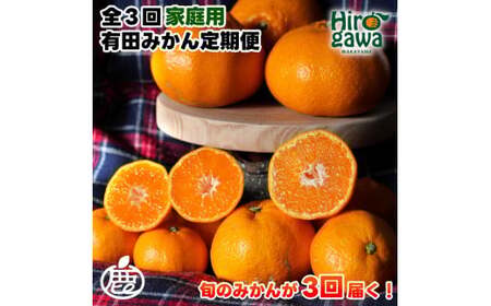 家庭用 有田 みかん 定期便 【10kg×3回】 / 温州みかん 有田みかん 甘い 訳あり 和歌山 有田 10kg ※北海道・沖縄・離島への配送不可 【ikd050-mikc-10-3A】