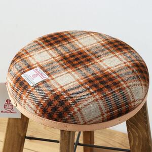 ハイスツール 【ライトブラウン&ブラウンチェック】HARRIS TWEED(ハリスツイード) 家具
