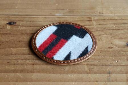 本革レザーコースターxPENDLETON 【RioRancho Black】2個セット