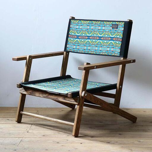 【アルトメサディープターコイズ  】フォールディングチェア ワイド　Pendleton（ペンドルトン）×TurnBuckle（ターンバックル