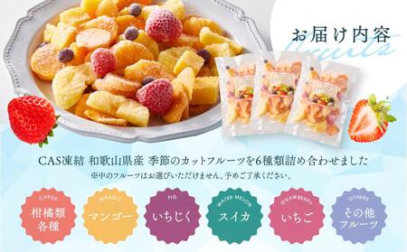 CAS凍結 和歌山県産 季節の カットフルーツ 詰め合わせ 約300g × 3パック 合計約900g