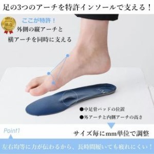 特許インソールyui【足のアーチを整える特許インソールで足元から骨盤ケア】／SS(21.0cm-22.5cm)
