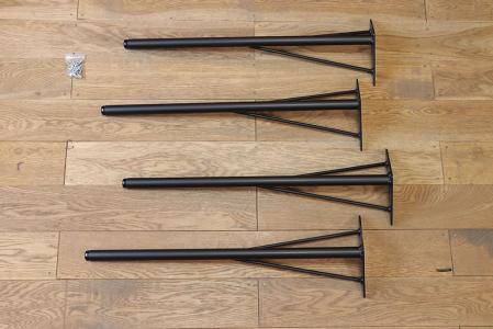 角度付テーブルリメイク用鉄脚4本セット つや消し黒