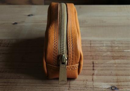 イタリアンレザーペンケース(筆箱) 【イエロー】