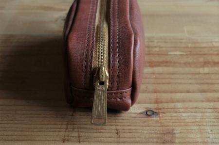 イタリアンレザーペンケース(筆箱) 【ブラウン】