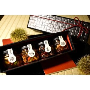 ナッツ・ドライフルーツの蜂蜜漬　峠プレミアム4種セット【萌】【映】【玄】【爛】(日高町)【1221262】