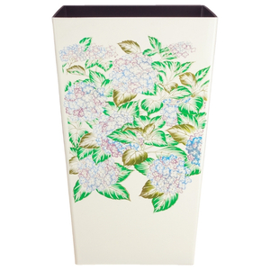 蒔絵調 ダストボックス M角 6.7L 紫陽花ホワイト タツクラフト 【Tk142】【ttcf021】