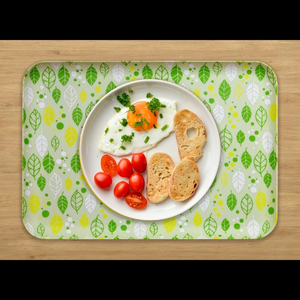 友禅染和紙トレー L 39cm 2枚セット サマー リーフ グリーン タツクラフト 【Tk272】【ttcf084】