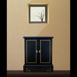 タツクラフト 紀州塗り ミニ仏壇 大 鉄黒 【Tk281】【ttcf091】