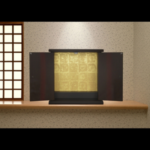 タツクラフト 紀州塗り ミニ仏壇 大 黒柿 木目 【Tk283】【ttcf093】