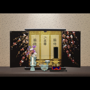 タツクラフト 紀州塗り ミニ仏壇 大 黒柿 木目 【Tk283】【ttcf093】