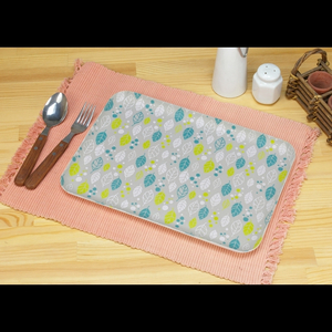 友禅染和紙トレー M 33cm ２枚セット ウインターリーフ グレー タツクラフト 【Tk287】【ttcf097】