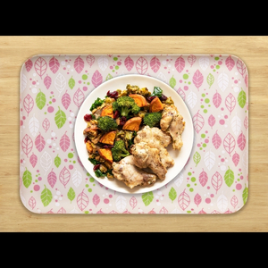 友禅染和紙 トレー M 33cm 2枚セット スプリング リーフ ピンク タツクラフト 【Tk294】【ttcf104】