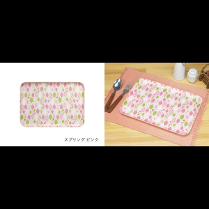 友禅染和紙 トレー M 33cm 2枚セット スプリング リーフ ピンク タツクラフト 【Tk294】【ttcf104】