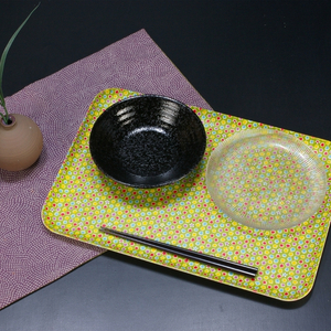 タツクラフト 友禅和紙トレー M 33cm 2枚セット 桜 金平糖 緑 【Tk311】【ttcf120】