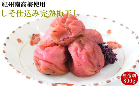 紀州南高梅使用 しそ仕込み完熟梅干し 無選別 約800g 塩分 約10％ [TM196]【tec985】