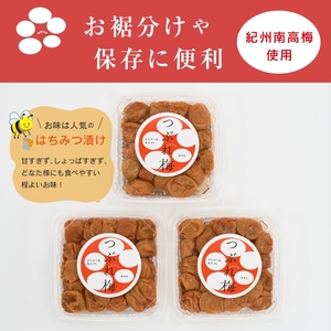 紀州南高梅つぶれ梅 はちみつ漬 400g×3パック (塩分8%)【azky006B】