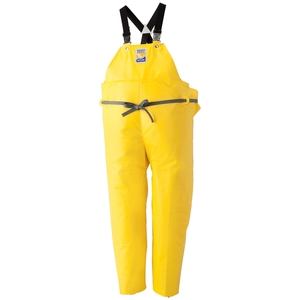 マリンエクセル　胸当付ズボン膝当て付（サスペンダー式）イエロー　1206352【サイズ：M】 / 防水 水産関係 作業着 作業服【logo099】