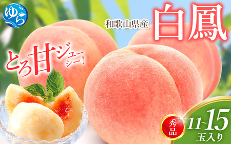 桃 和歌山県産 白鳳 11～15玉 秀品 ※2026年6月下旬～発送【mtgn045】