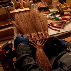 国産棕櫚箒　５玉【fkms002】