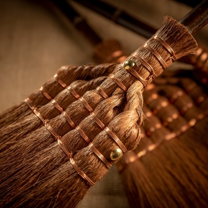 国産棕櫚箒　５玉【fkms002】