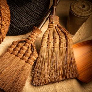 国産シダ箒　短柄【fkms004】