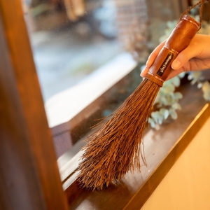 国産シダ手箒　柿渋はりみチリトリセット【fkms006】