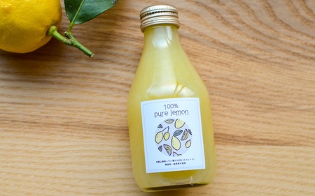 和歌山県産レモン果汁（ストレート・果汁100%）180ml×3本【uttn011】