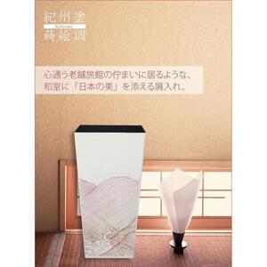 蒔絵調 ダストボックス L角 9.5L 波ホワイト タツクラフト 【Tk150】